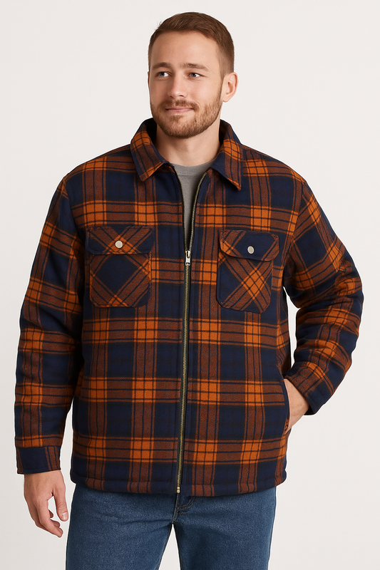 Thermal Lined Zip Close Flannel Jacket