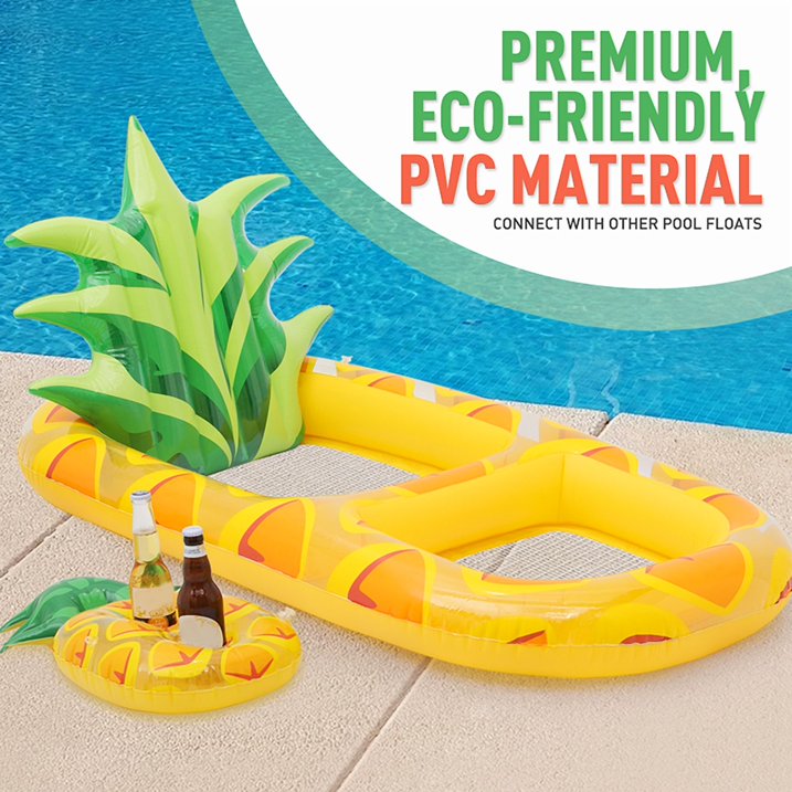 Inflatable Pineapple Pool Float with Cup Holder Summer Fun SALE!