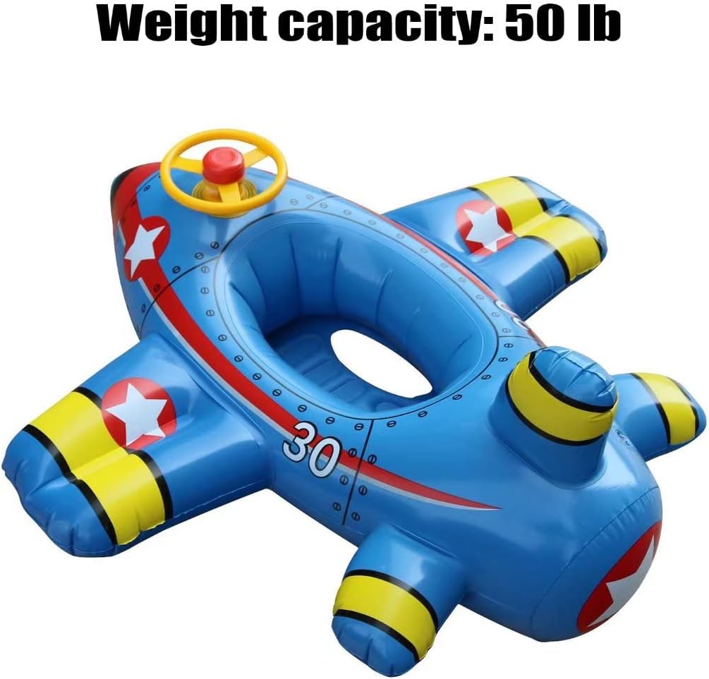 Kids Inflatable Airplane Pool Float With Steering Wheel