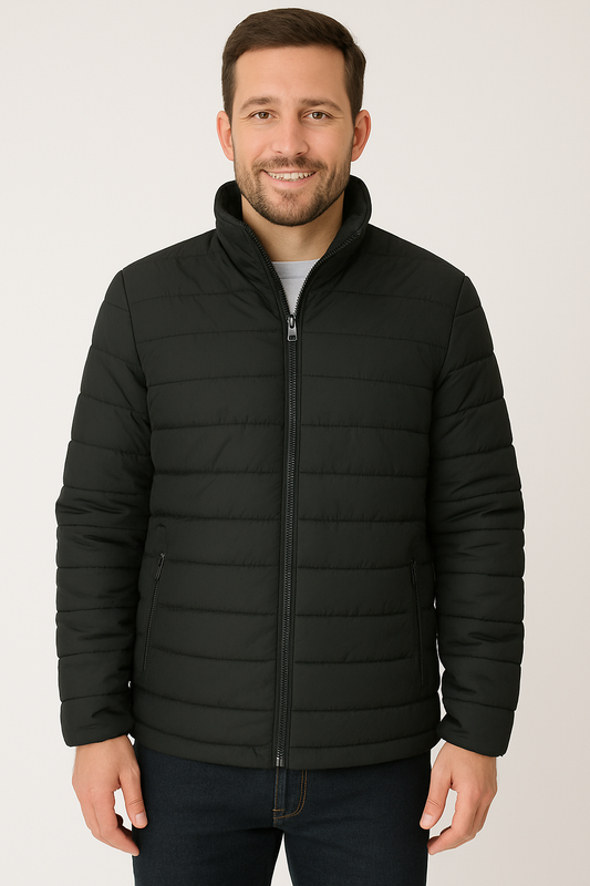 River Trail Men’s Winter Puffer Coat With Zip Close Pockets
