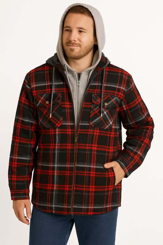 Hoodie Flannel Jacket Combo