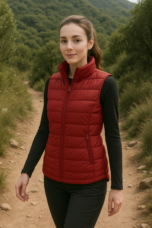 River Trail Ladies "Alpine Luxe" Faux Fur Lined Puffer Vest