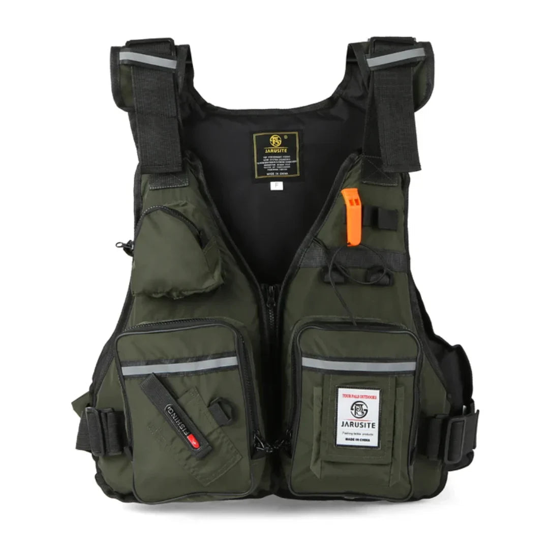 Multi-Pocket Fishing Vest Adjustable Outdoor Utility Vest for Fishing Kayaking