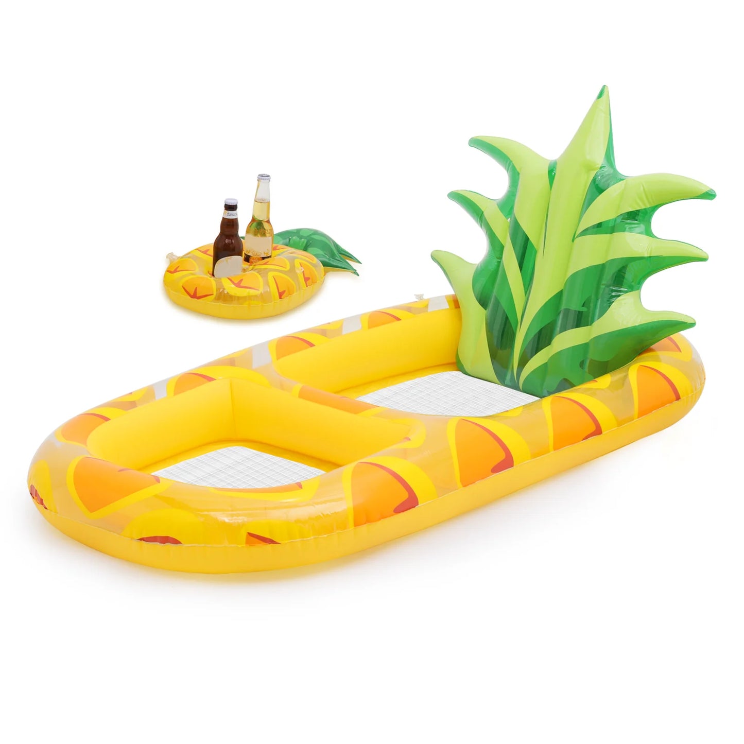 Inflatable Pineapple Pool Float with Cup Holder Summer Fun SALE!