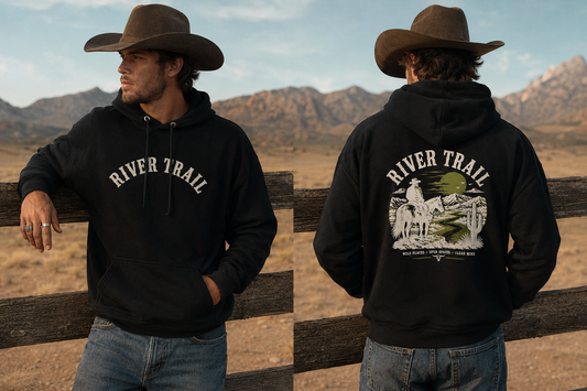 "Wild Places" Western Pull Over Hoodie