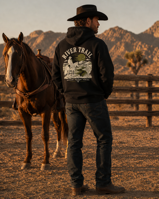 "Wild Places" Western Pull Over Hoodie