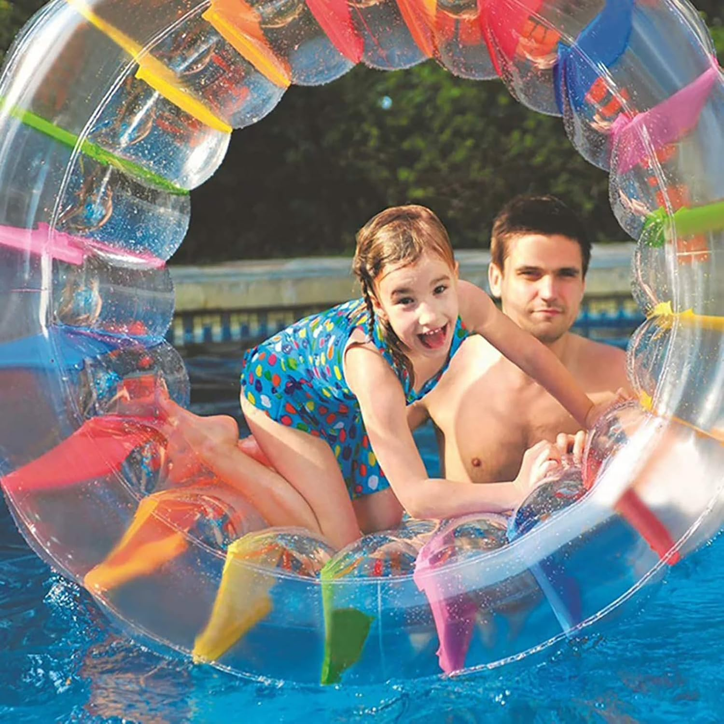 40" Inflatable Water Roller Float Colorful Pool Lake Summer Fun Toy SALE