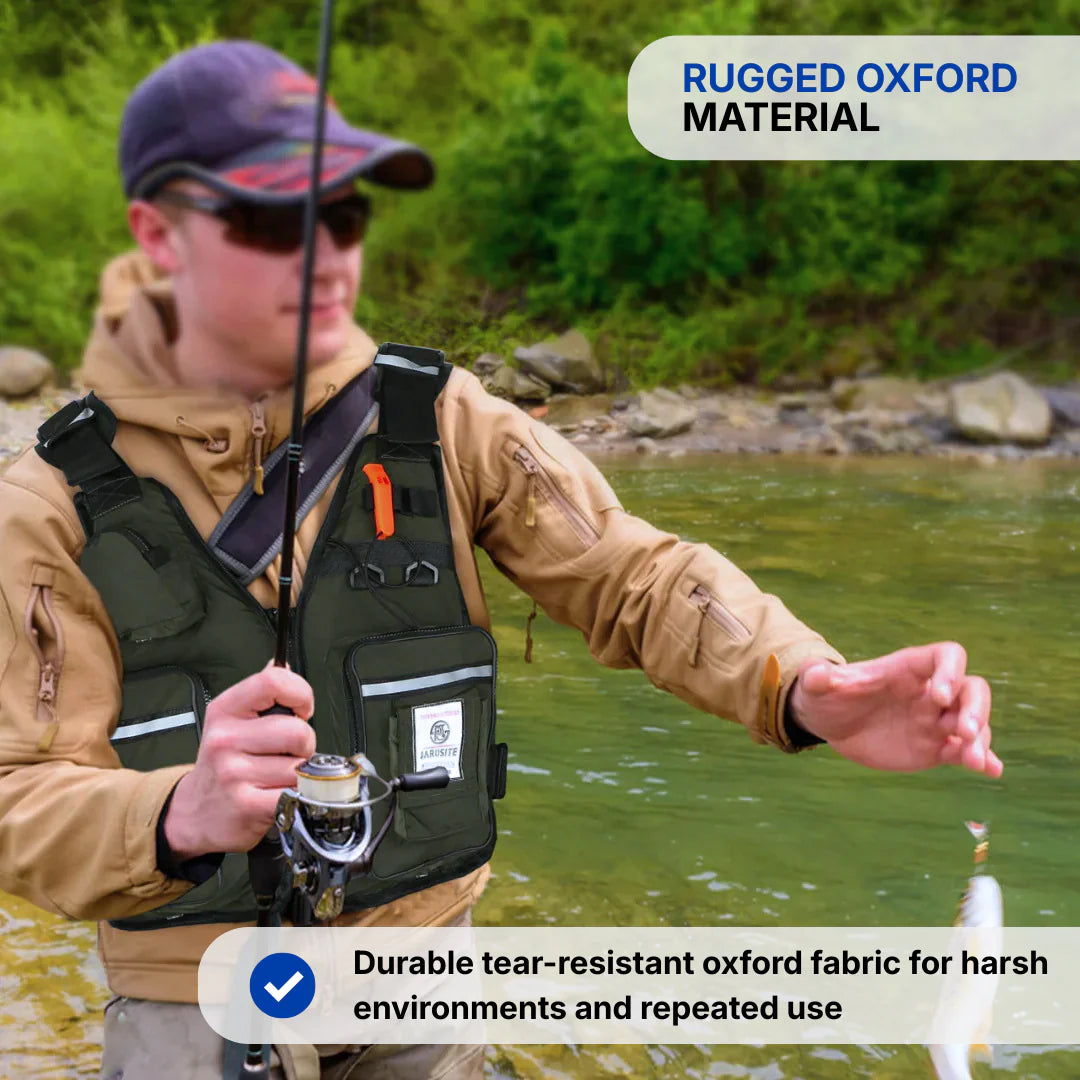 Multi-Pocket Fishing Vest Adjustable Outdoor Utility Vest for Fishing Kayaking